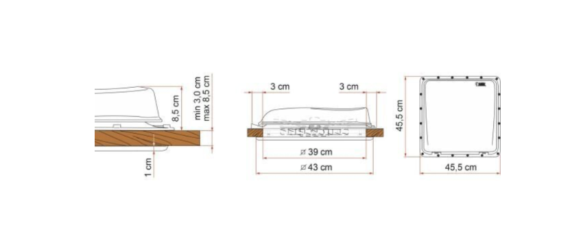 Střešní ventilátor Fiamma Turbo Vent 12 V, transparentní