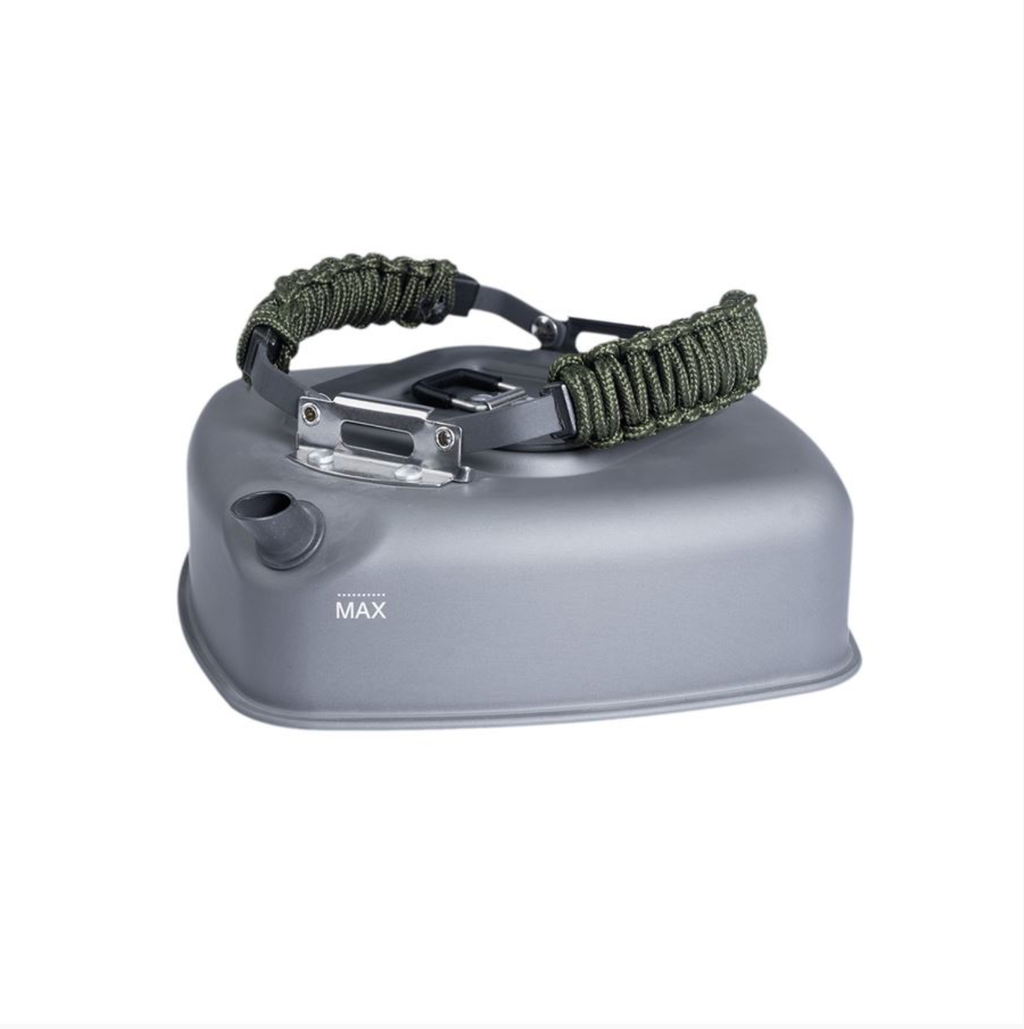 Kempingová konvice 0,5 l – RidgeMonkey Square Kettle Small Paracord Edition