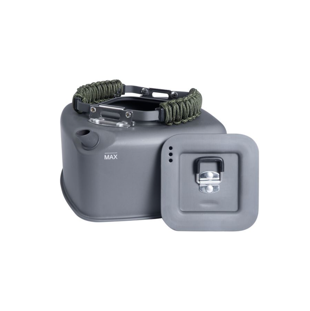 Kempingová konvice 1,1 l – RidgeMonkey Square Kettle Large Paracord Edition