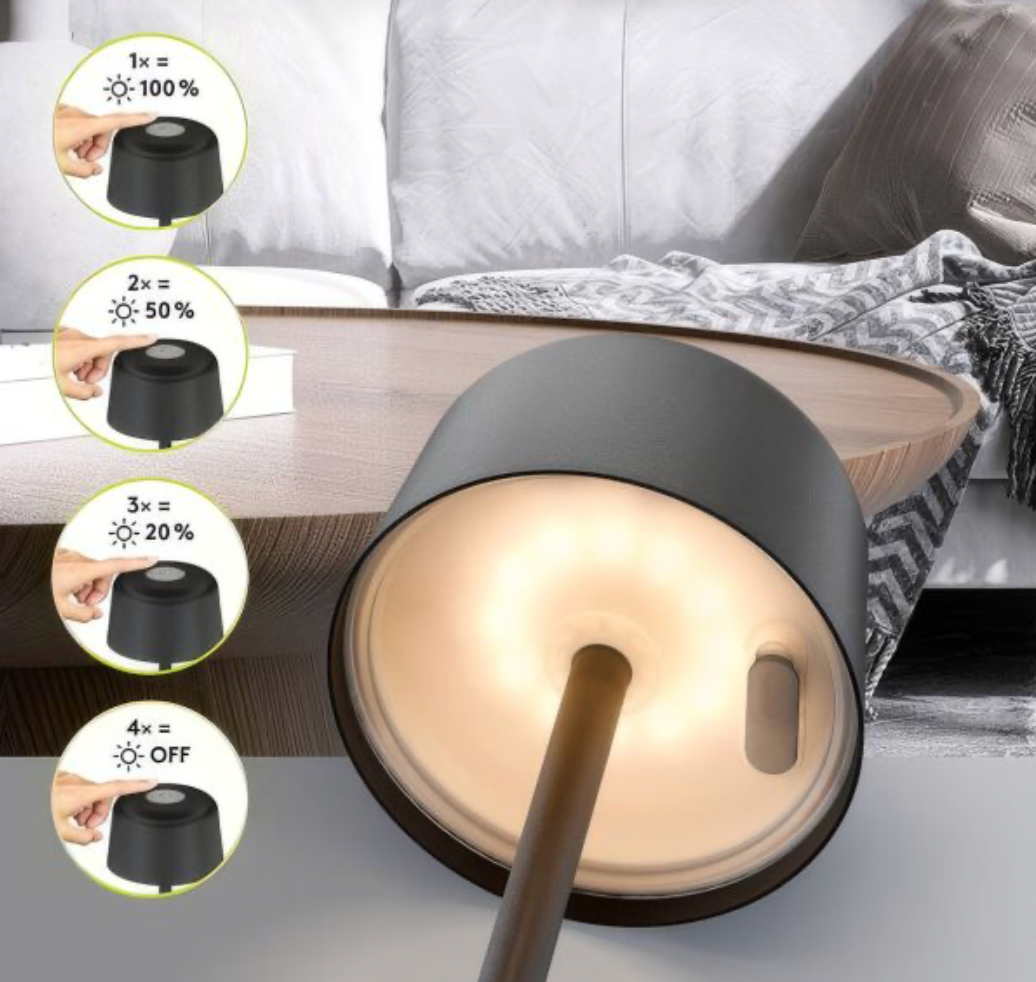Bezdrátová LED stolní lampička