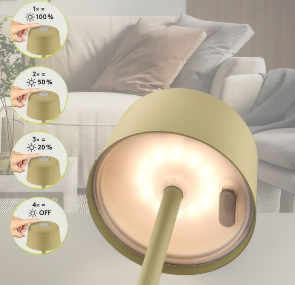Bezdrátová LED stolní lampička