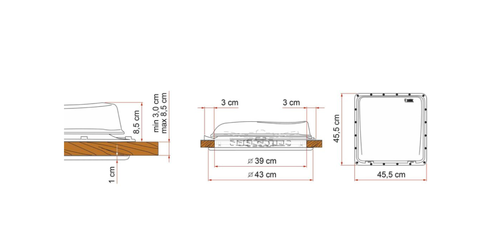Střešní ventilátor Fiamma Turbo Vent Premium, transparentní